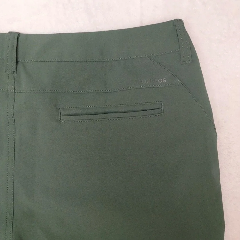 Bonobos Pants Men 35x32 Green Chino Slim Golf Highland Stretch Pockets Travel